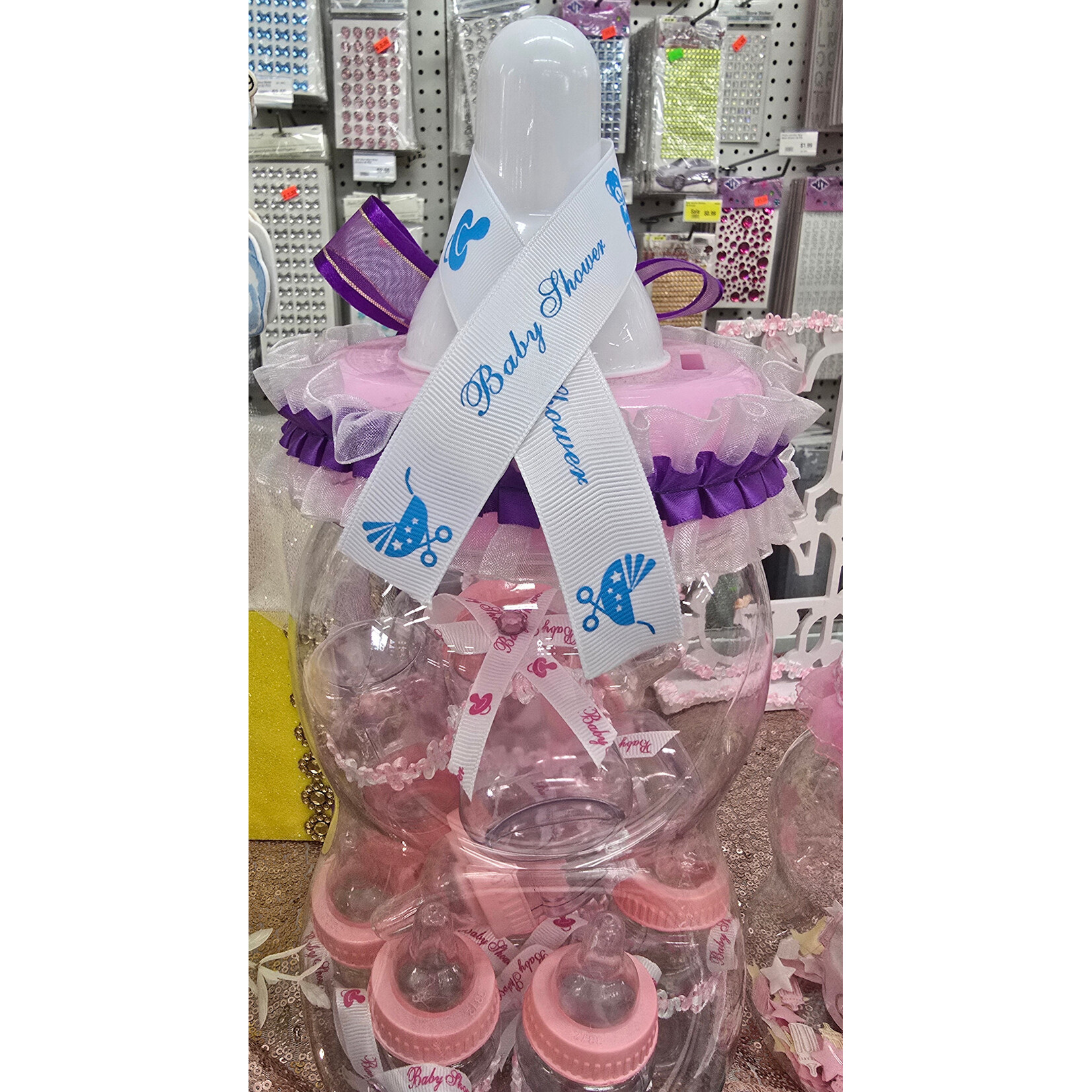 Van Long Silk & Crafts 7/8" Baby Shower Grosgrain Ribbon 25yds Gender Reveal