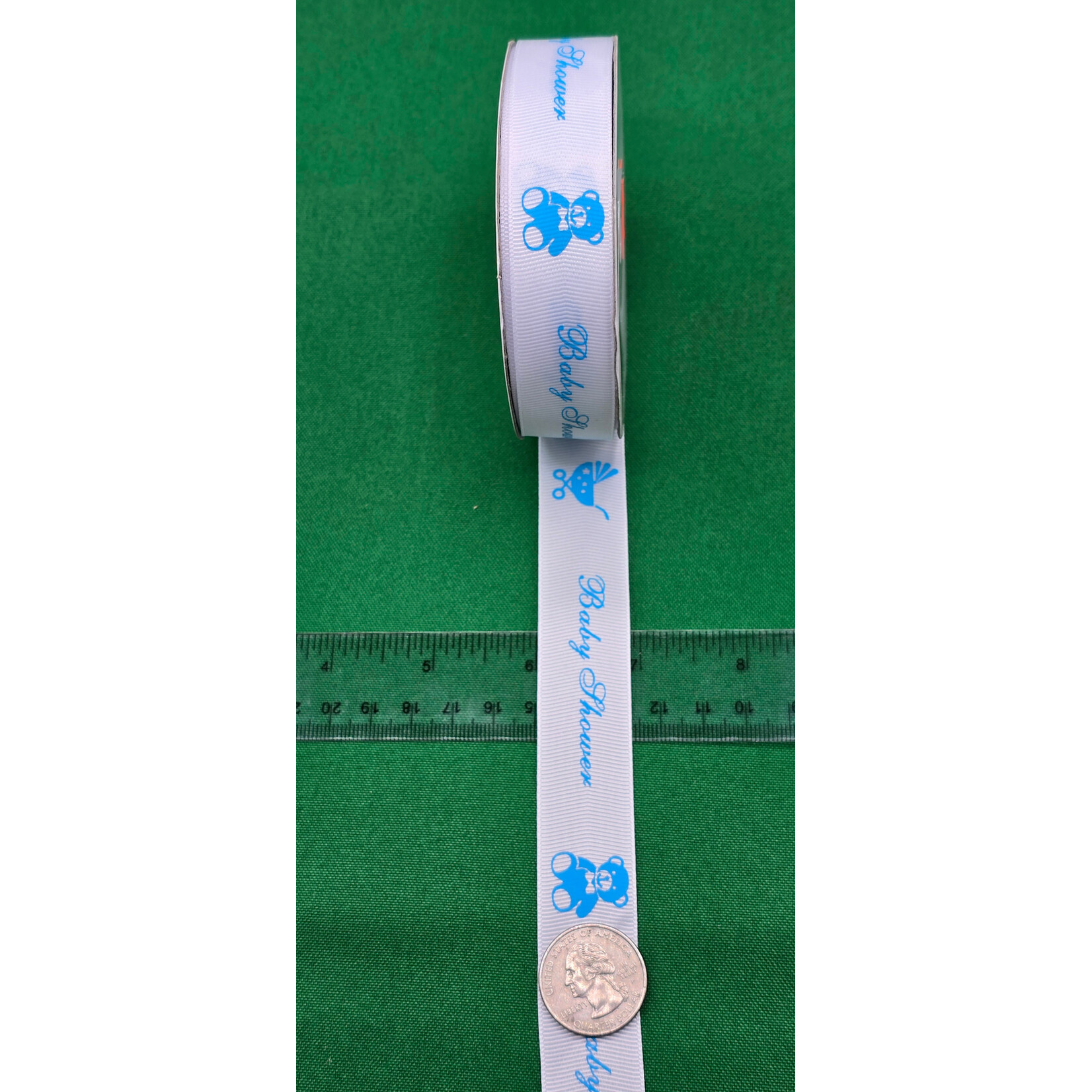 Van Long Silk & Crafts 7/8" Baby Shower Grosgrain Ribbon 25yds Gender Reveal