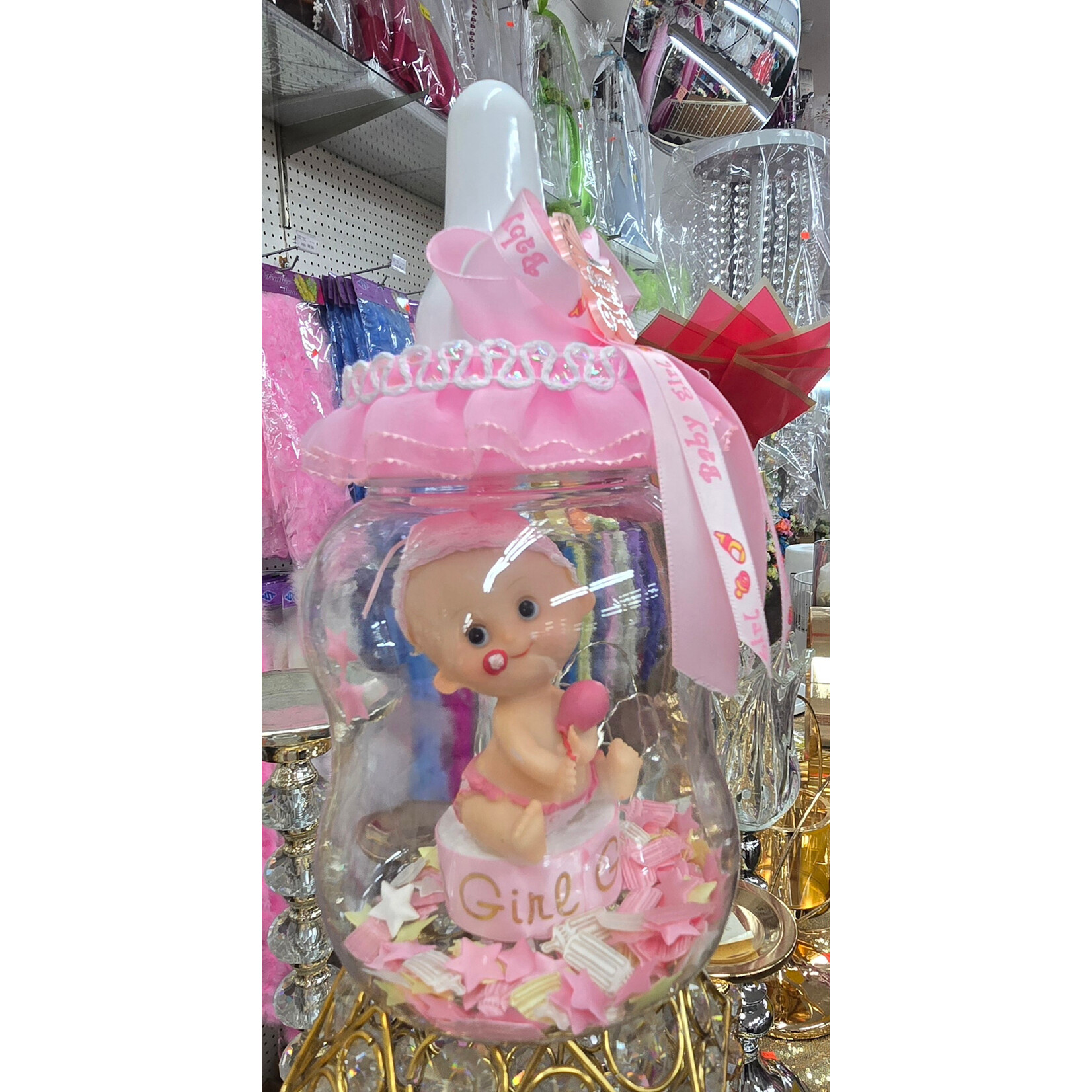 13 1/2" Plastic Baby Bottle - Baby Shower, Gender, Centerpiece Reveal, Decoration