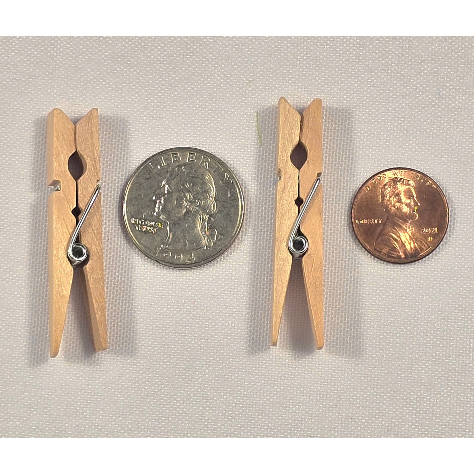 Portofino Wood Clothespins 1 7/8" 24pc - Natural Baby Shower Gender Reveal