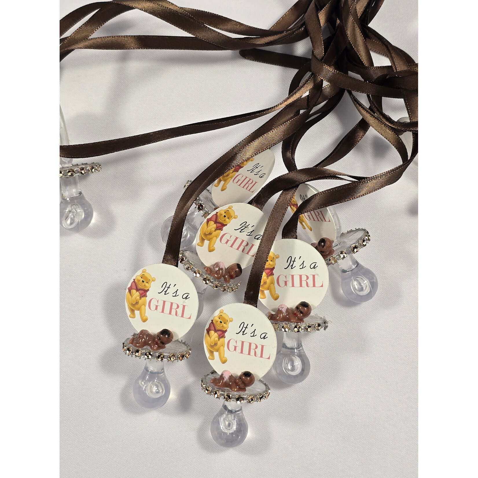 Acrylic Pacifiers Baby Shower Gender Reveal 36 PCS -