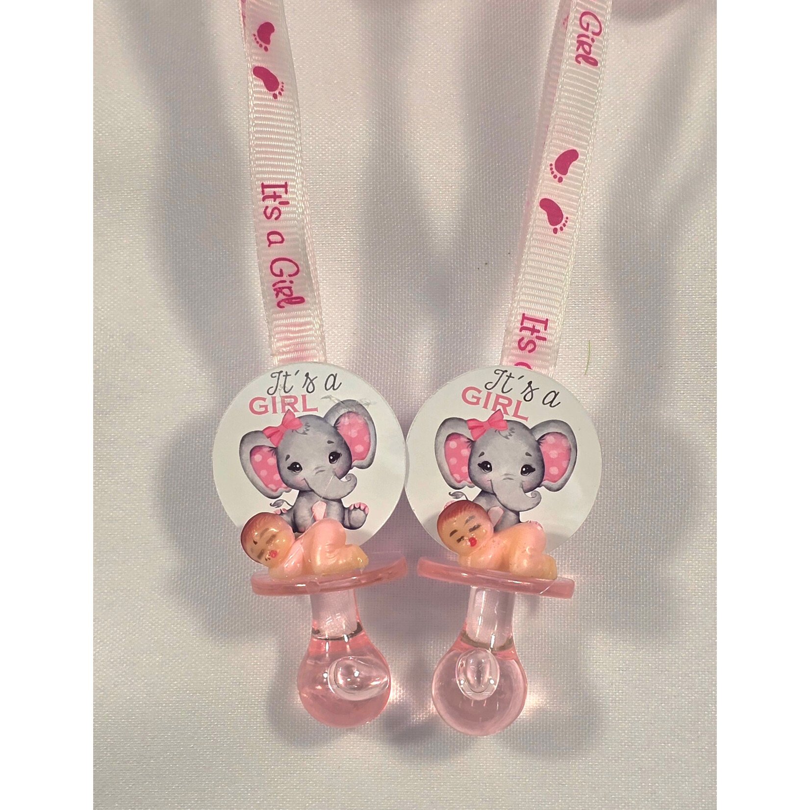 0.75-inch Tiny Pink Plastic Baby (Sleeping)  - 12pcs Baby Shower Gender Reveal Decorations