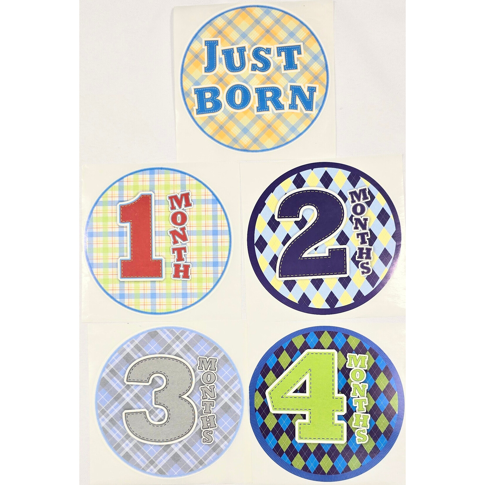 Sticky Bellies - 13 Stickers 12 Months 4" Baby Stickers