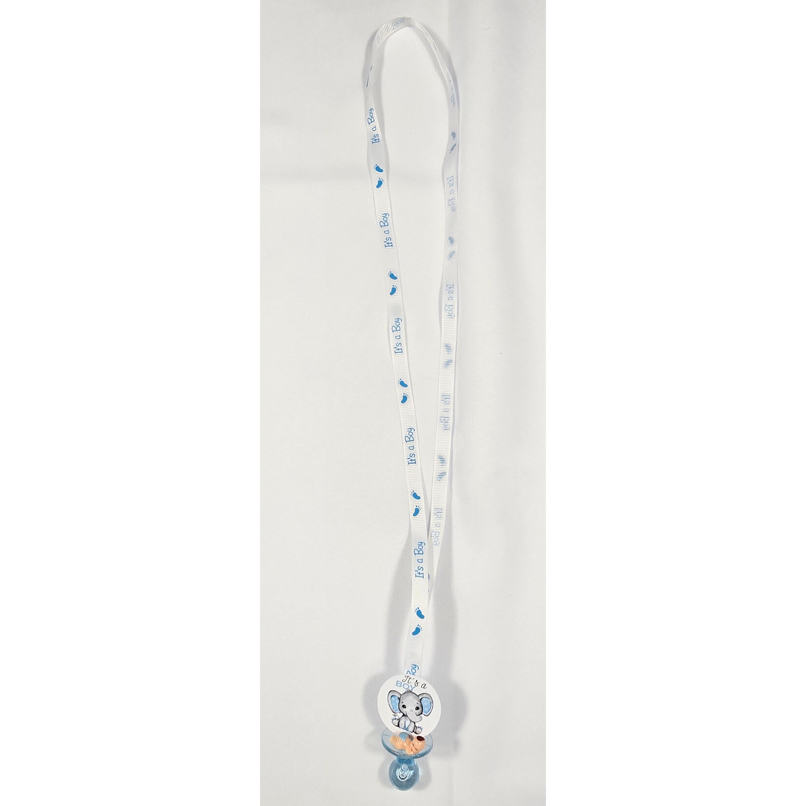 12pc Necklace Pacifiers w/ Elephant - Baby Shower Gender Reveal Games