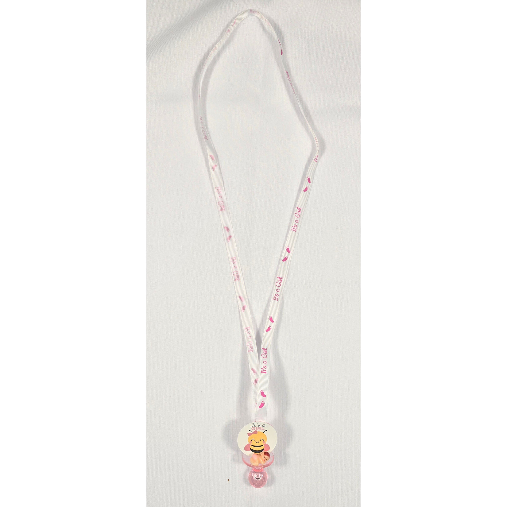 12pc Necklace Pacifiers w/ Bee - Baby Shower Gender Reveal