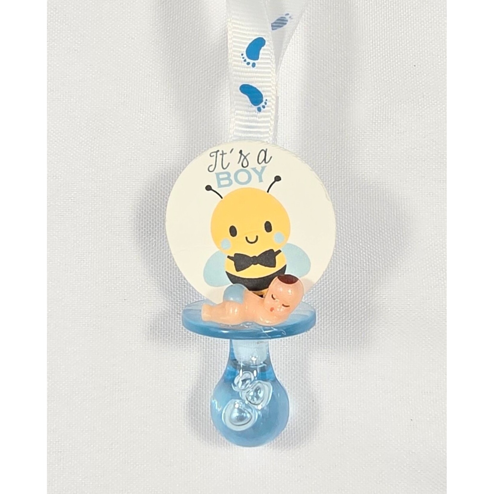 12pc Necklace Pacifiers w/ Bee - Baby Shower Gender Reveal