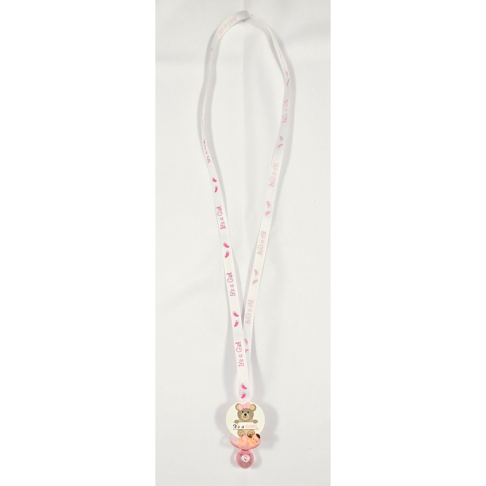 12pc Necklace Pacifiers w/ Bear - Baby Shower - Gender Reveal