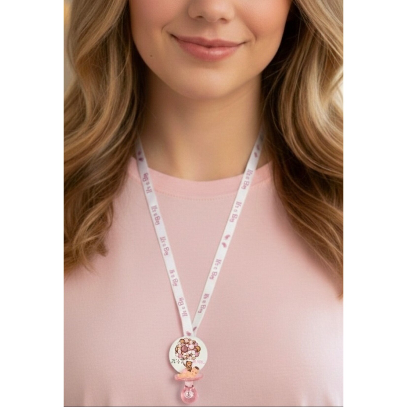 12pc Necklace Pacifiers Air Balloon Bear - Baby Shower - Gender Reveal - Games