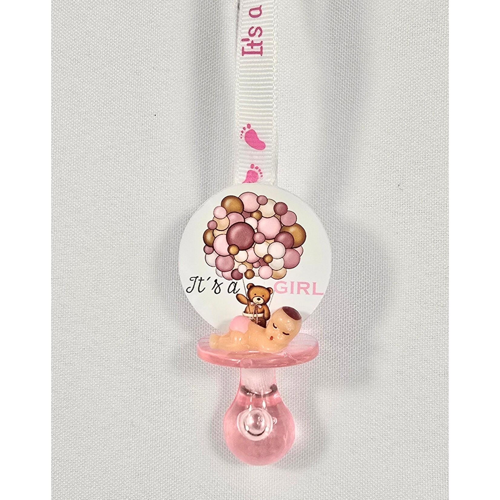12pc Necklace Pacifiers Air Balloon Bear - Baby Shower - Gender Reveal - Games