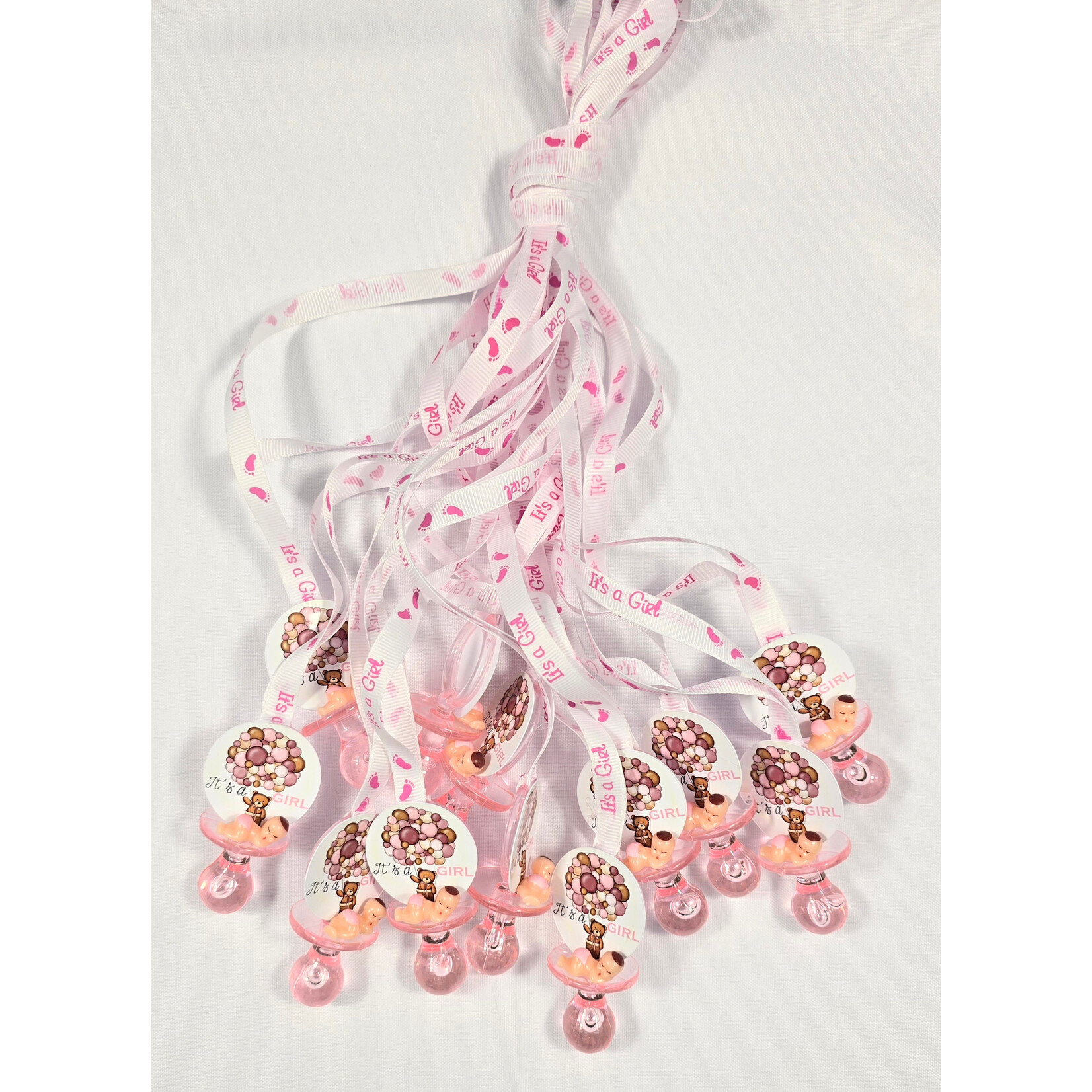 12pc Necklace Pacifiers Air Balloon Bear - Baby Shower - Gender Reveal - Games
