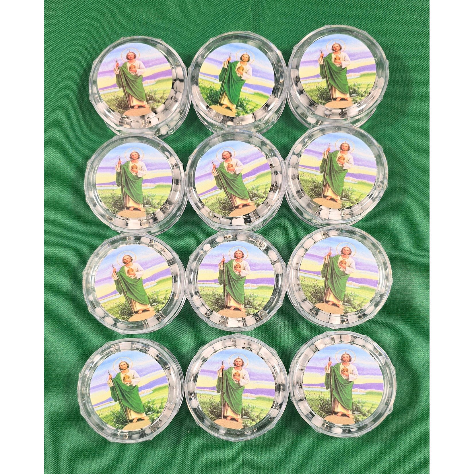 St. Jude Wood Scented Rosaries 12 PCS - Catholic - Spiritual - Religiuos - Memorial