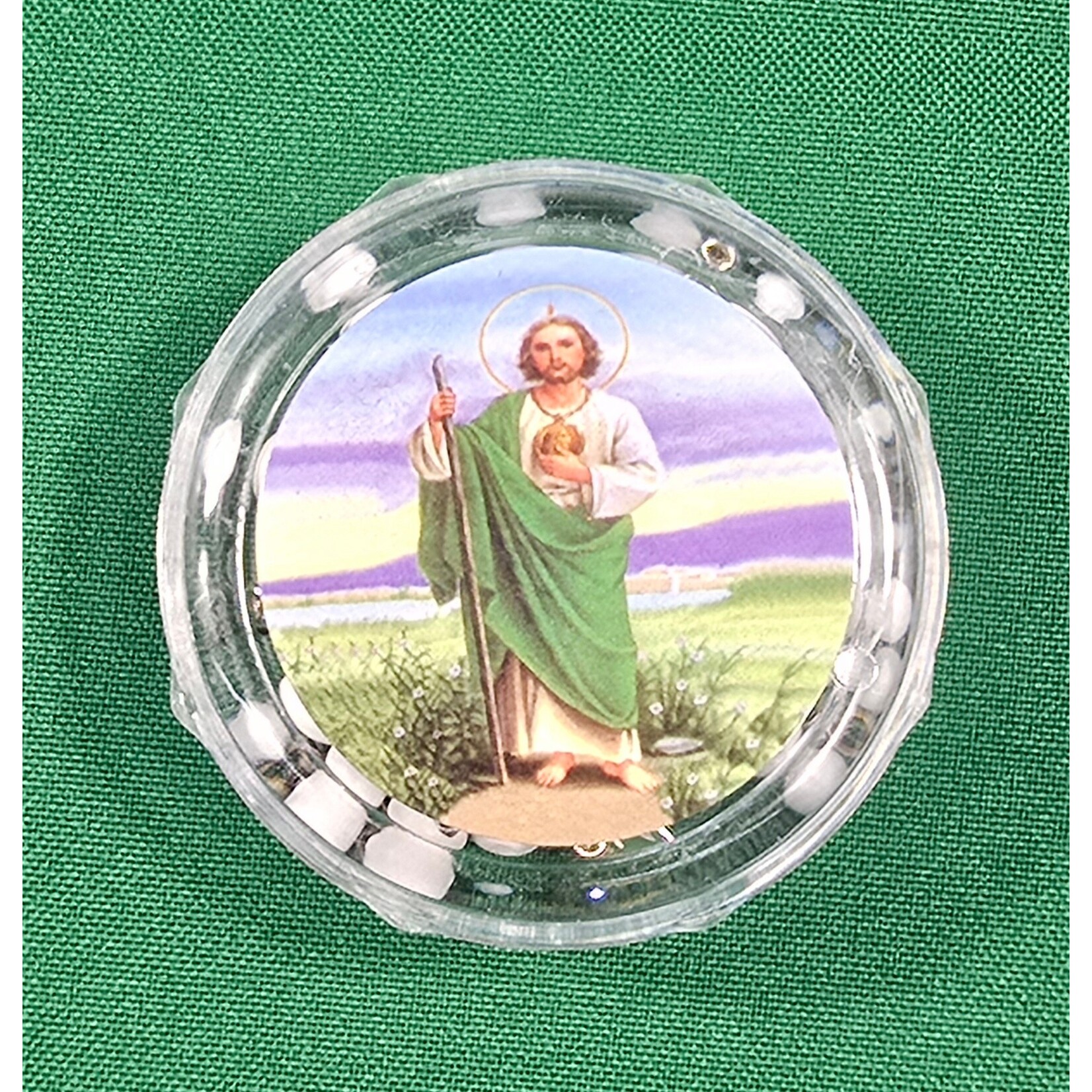 St. Jude Wood Scented Rosaries 12 PCS - Catholic - Spiritual - Religiuos - Memorial