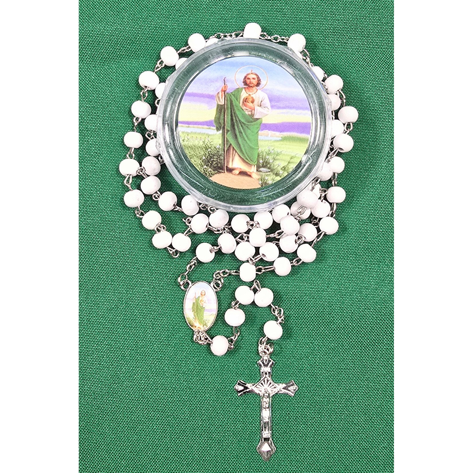 St. Jude Wood Scented Rosaries 12 PCS - Catholic - Spiritual - Religiuos - Memorial