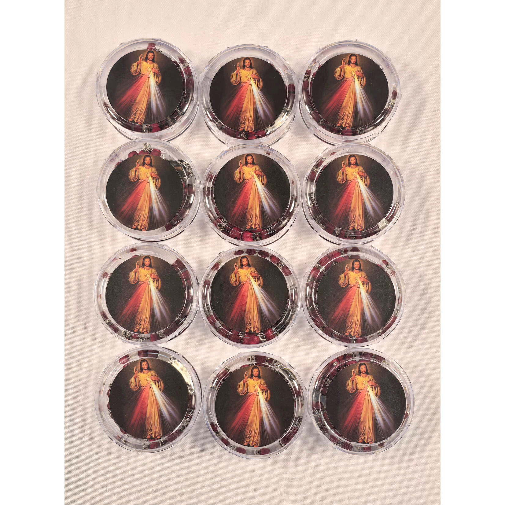 Divine Mercy Scented Wood Rosary 12pc - Catholic -  Spiritual - Religious - Memorial Favor