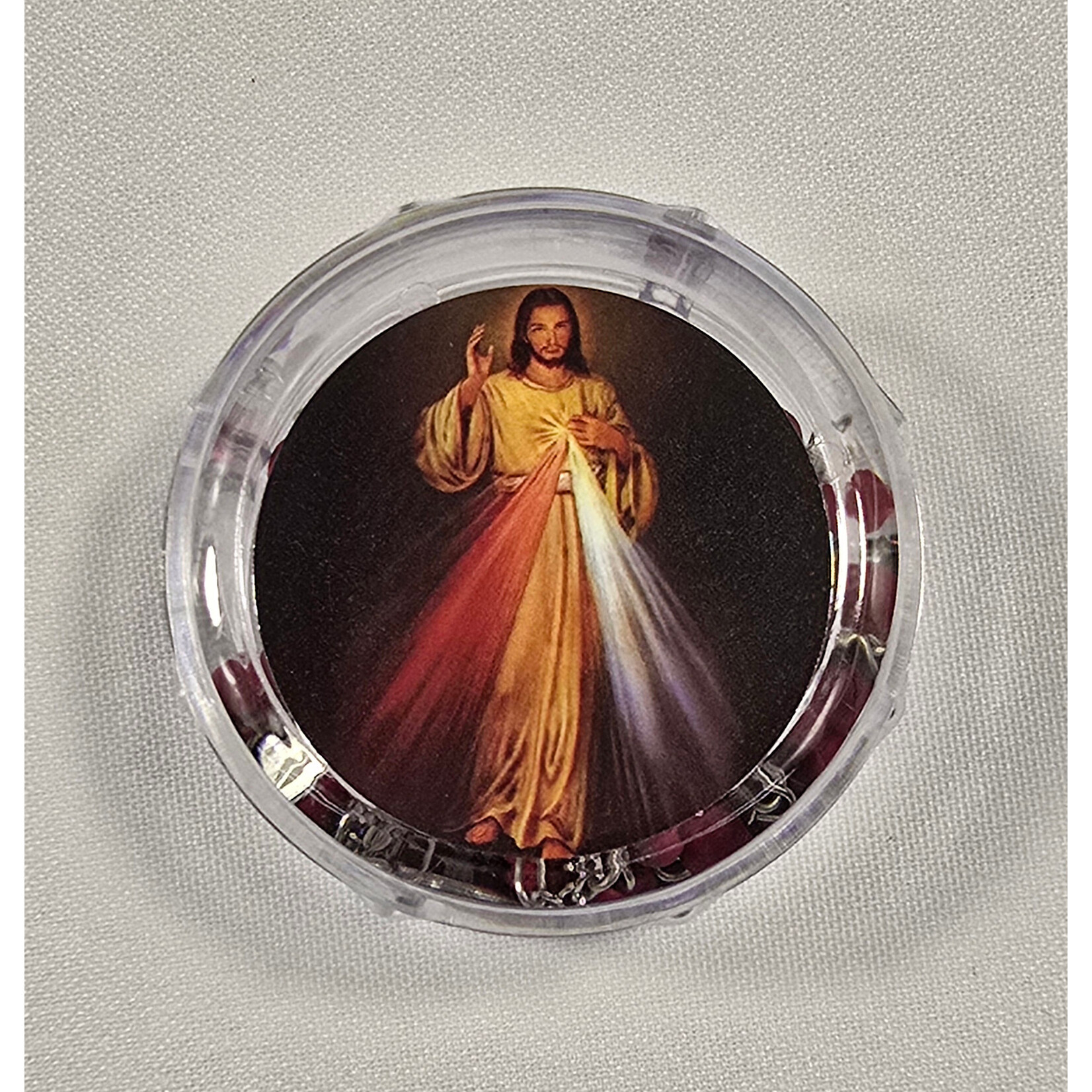 Divine Mercy Scented Wood Rosary 12pc - Catholic -  Spiritual - Religious - Memorial Favor