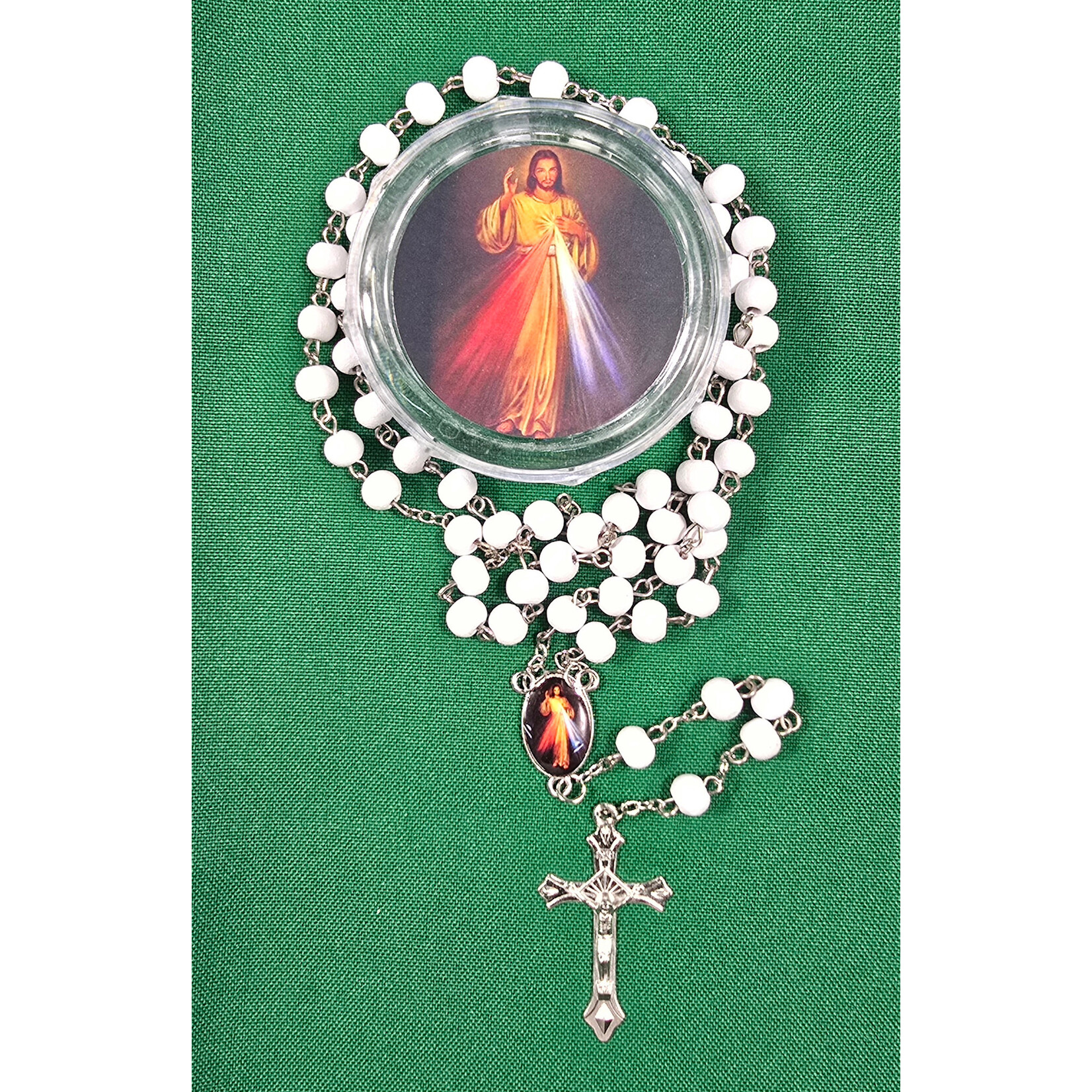 Divine Mercy Scented Wood Rosary 12pc - Catholic -  Spiritual - Religious - Memorial Favor