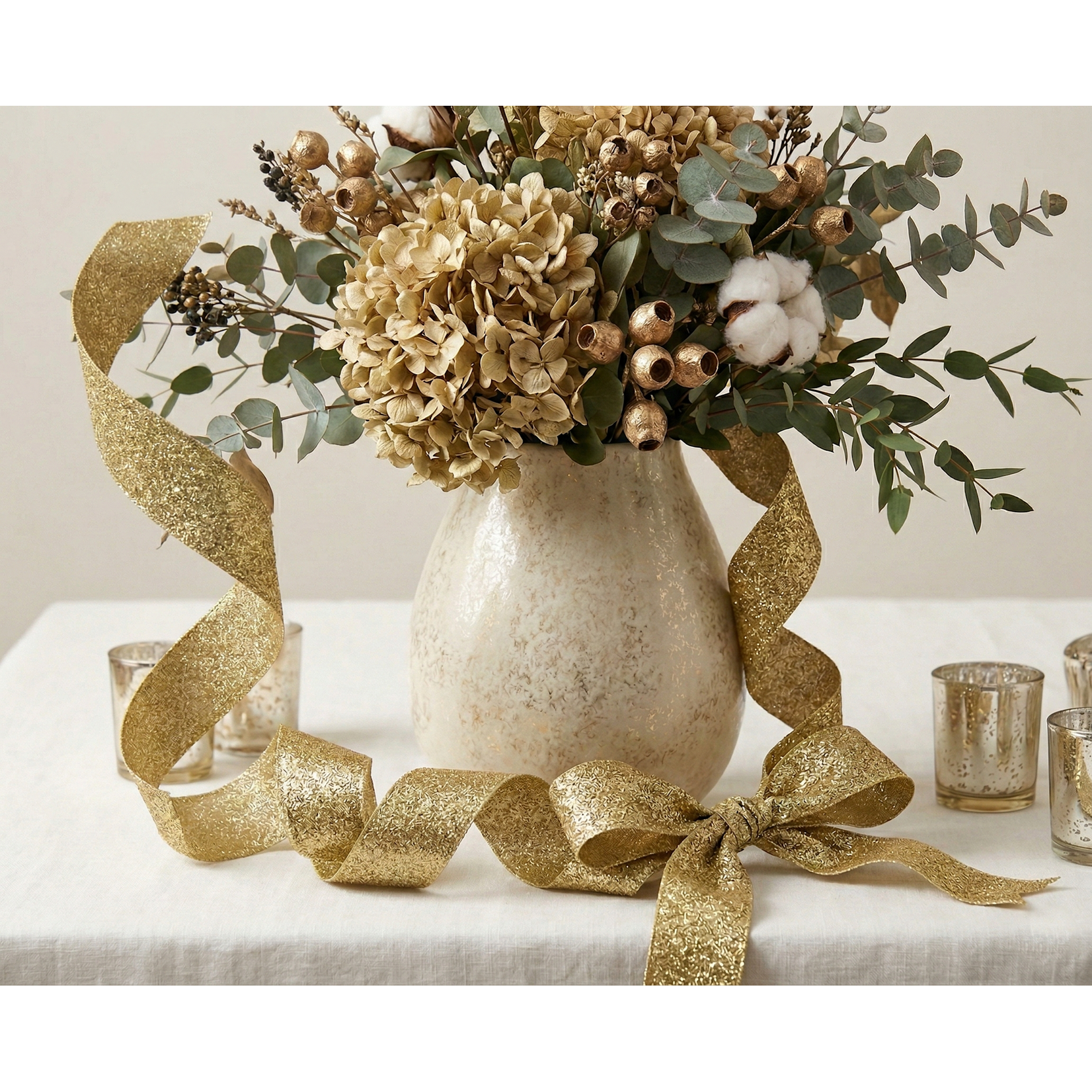 1½" x 25 Yards Metallic Taffeta Ribbon Roll -