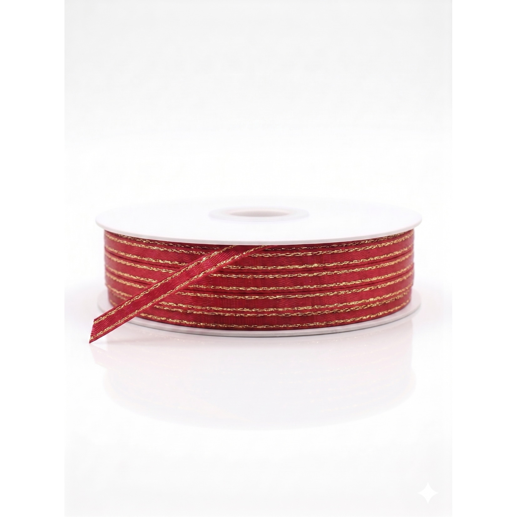 1/8" Satin Ribbon with Gold Metallic Edge (50 Yards) – Premium Craft, Favor & Gift Wrapping Ribbon