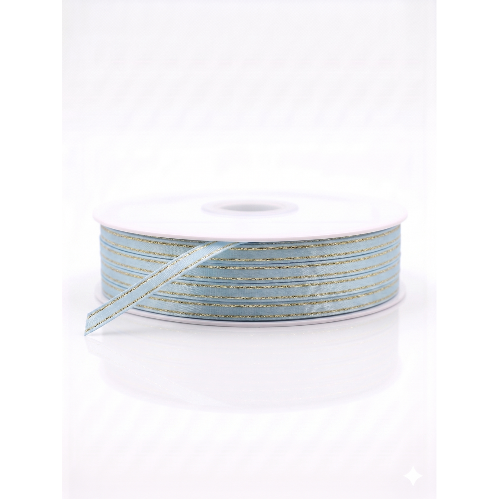 1/8" Satin Ribbon with Gold Metallic Edge (50 Yards) – Premium Craft, Favor & Gift Wrapping Ribbon