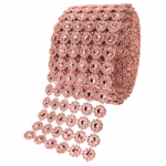 Mesh Flower Rhinestones Roll 4" x 10 Yards -