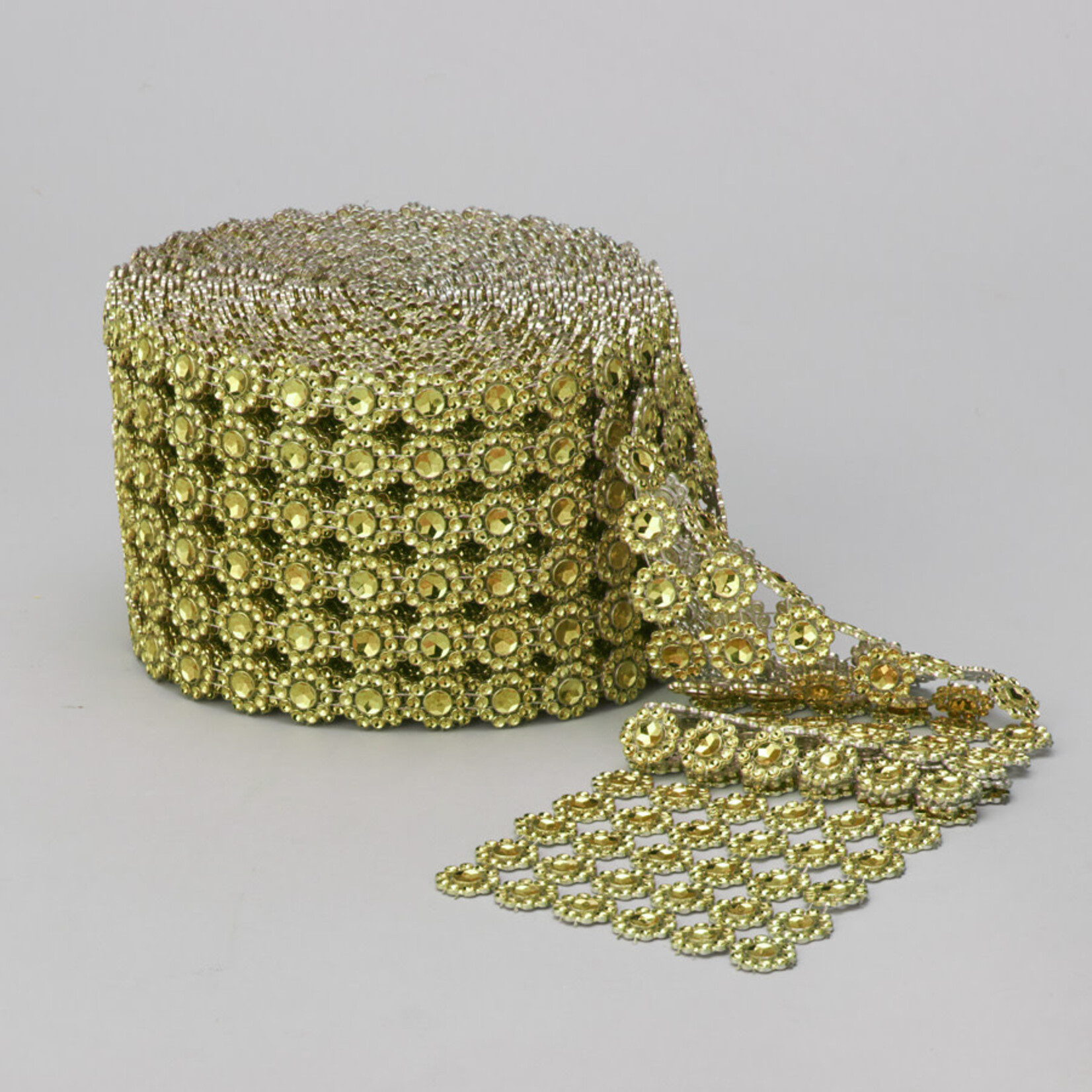 Mesh Flower Rhinestones Roll 4⅝" x 10 Yards -