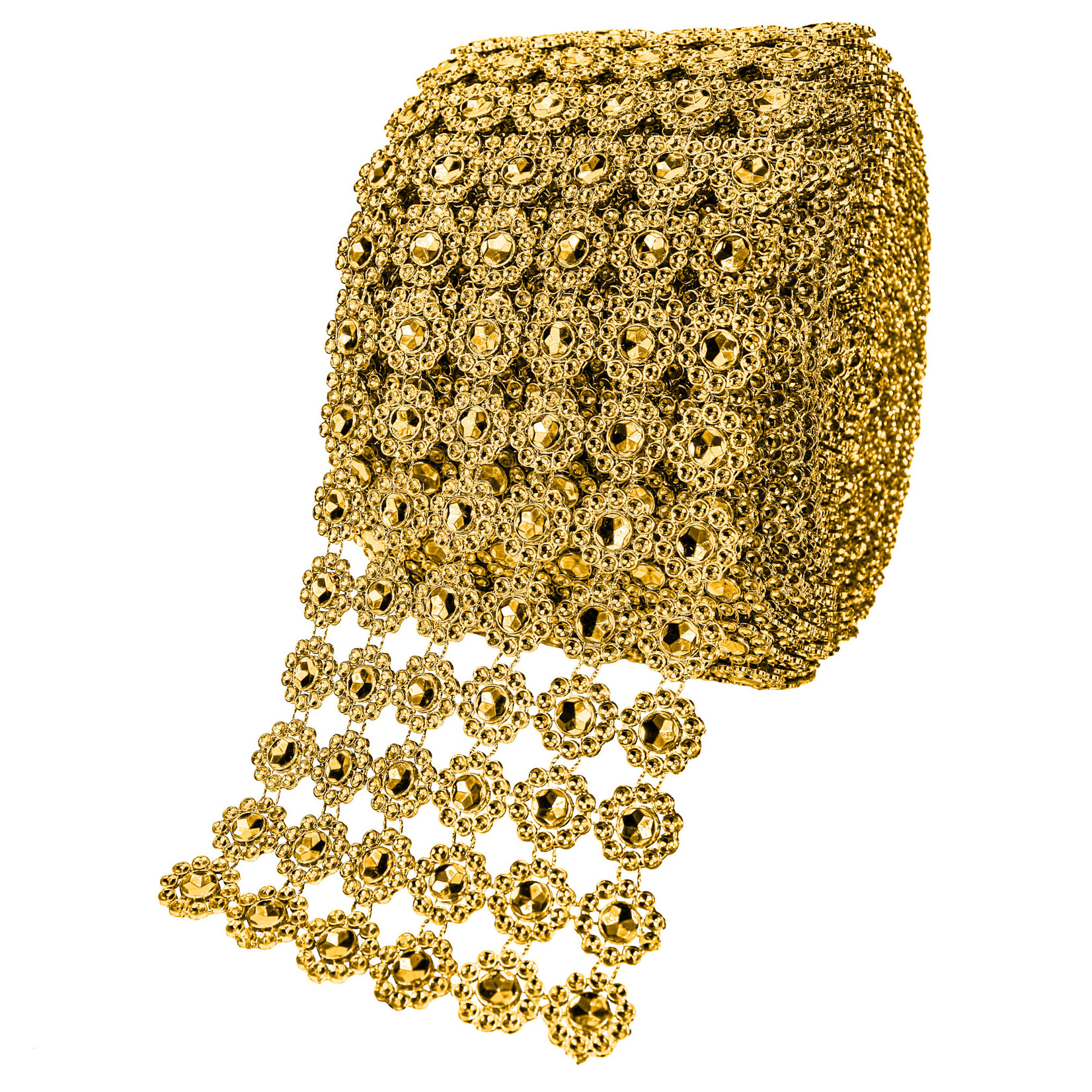 Mesh Flower Rhinestones Roll 4⅝" x 10 Yards -