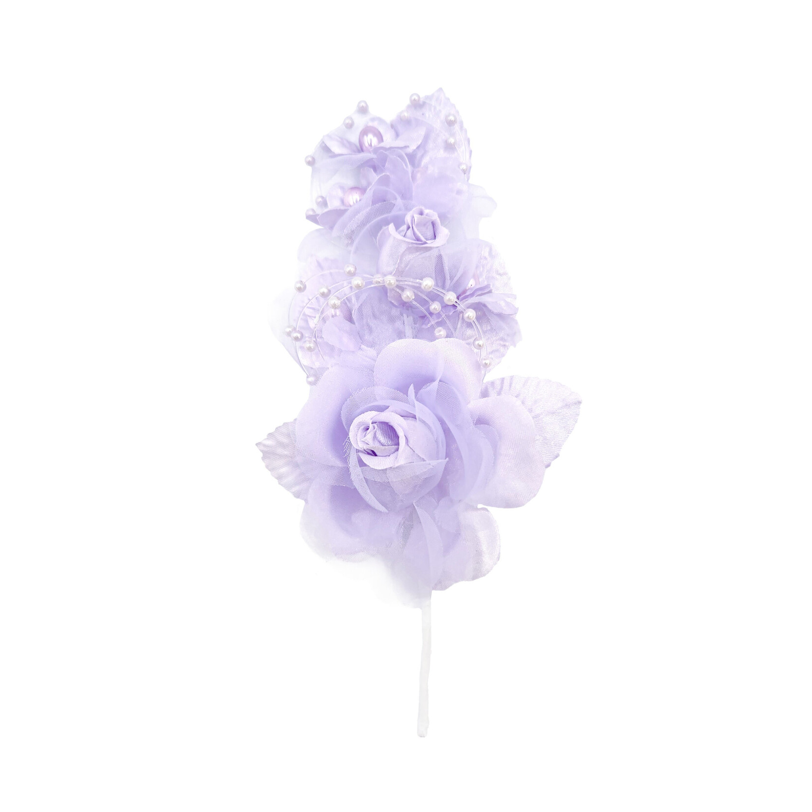 6"  Silk Corsage Flowers with Pearl Spray - Pack of 12