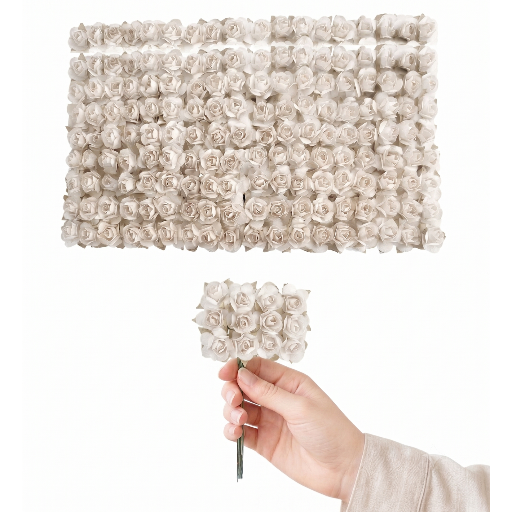 144 pc Mini Paper Rose Stems (0.75 Inch) – Craft & Favors SupplyPCS -