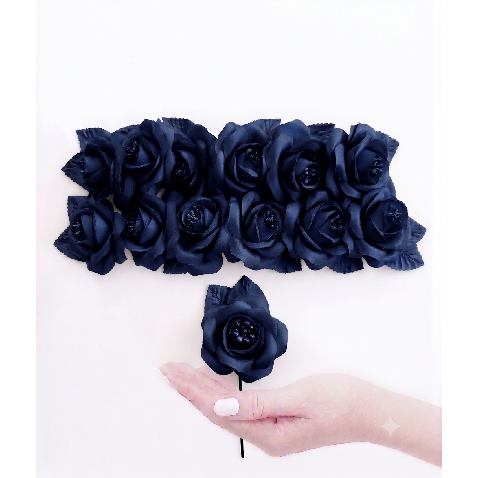 3" Premium Artificial Silk Single Roses with Pearl Stamen (20+ Colors)