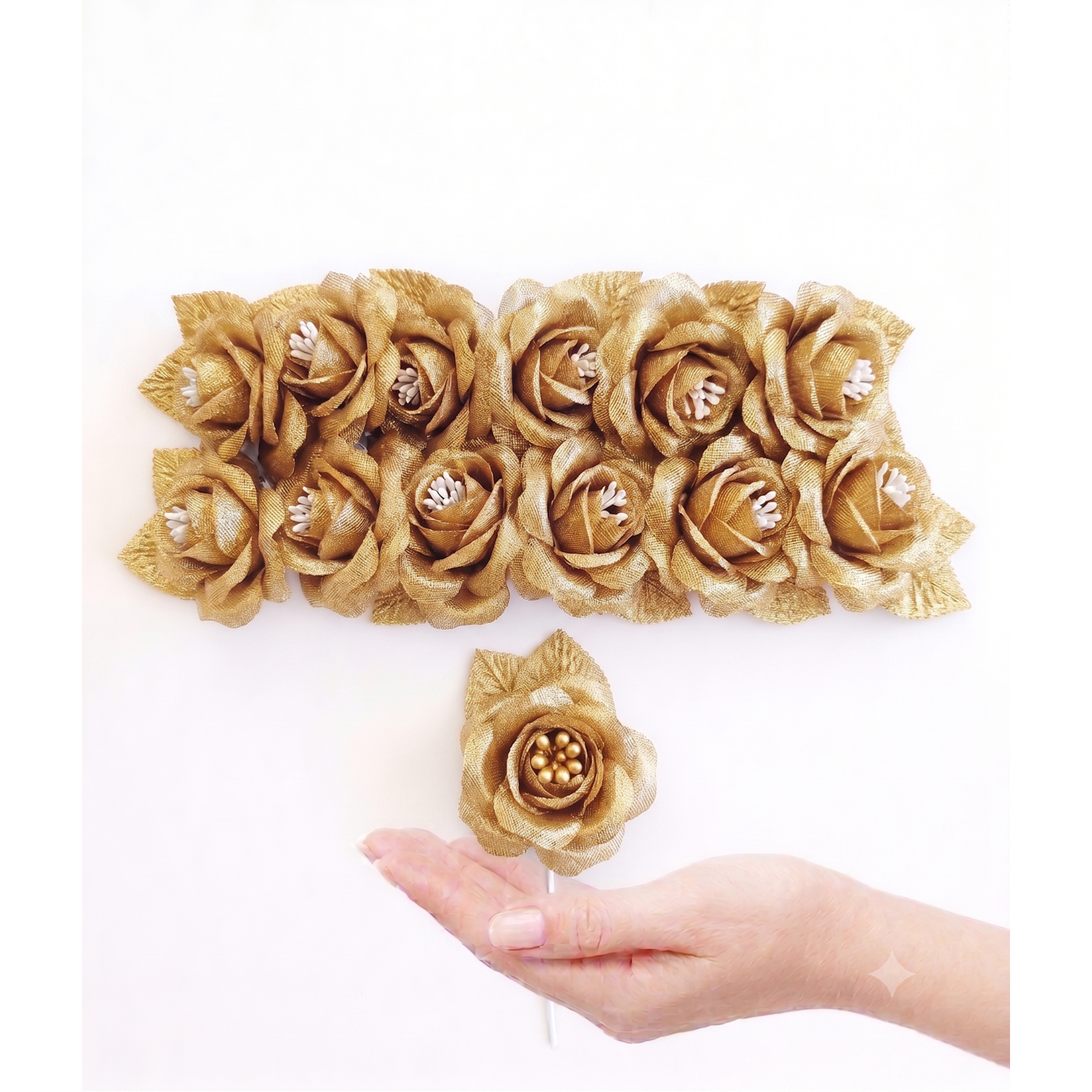 3" Premium Artificial Silk Single Roses with Pearl Stamen (20+ Colors)
