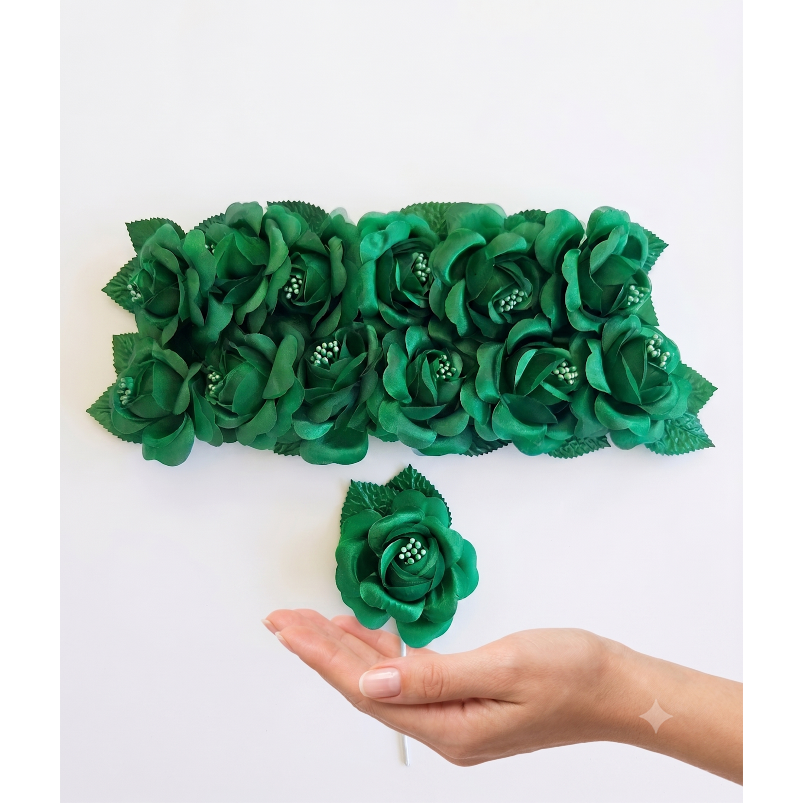 3" Premium Artificial Silk Single Roses with Pearl Stamen (20+ Colors)