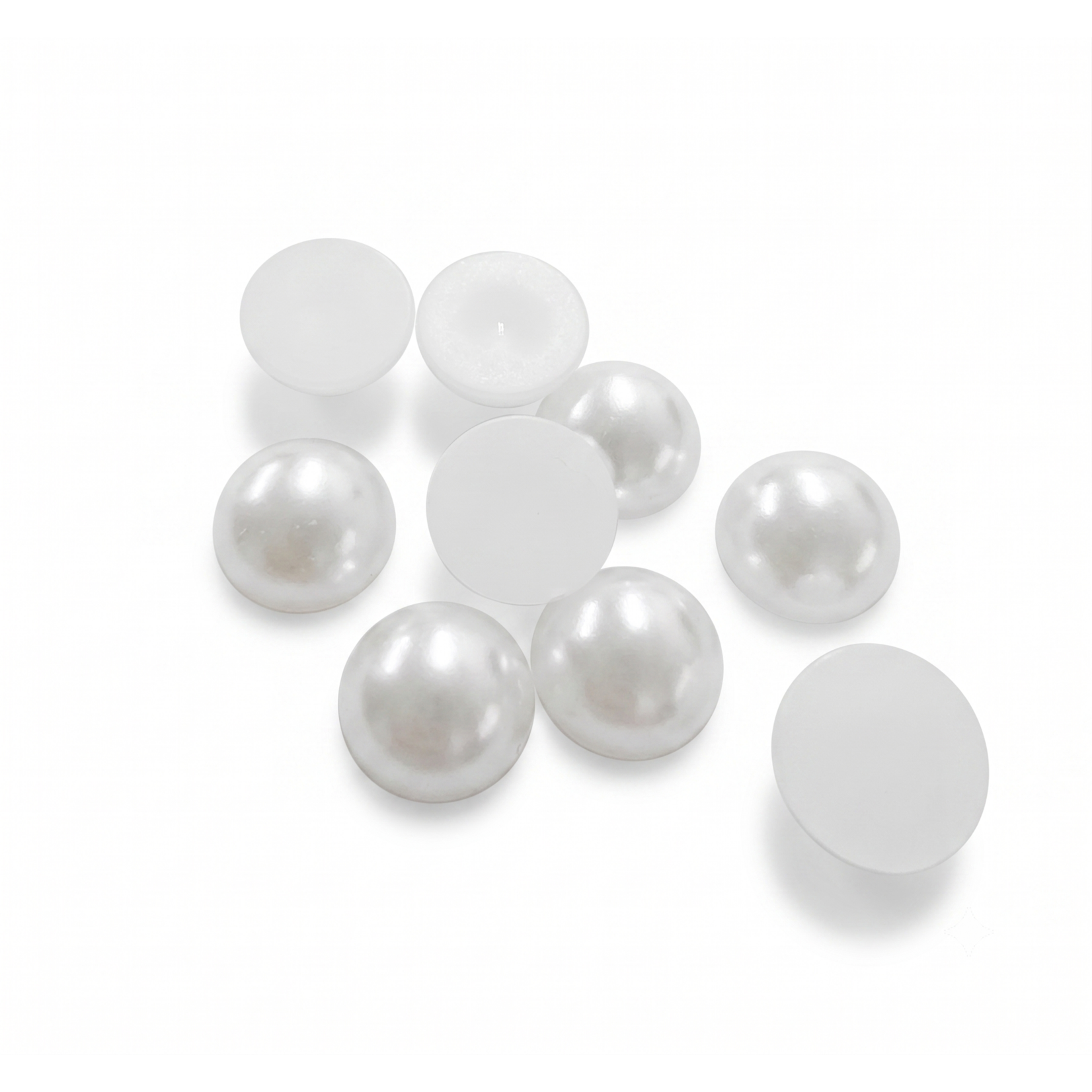 Premium Half Round Pearls 1lb Bulk Bag – Available in White & Ivory (14mm)