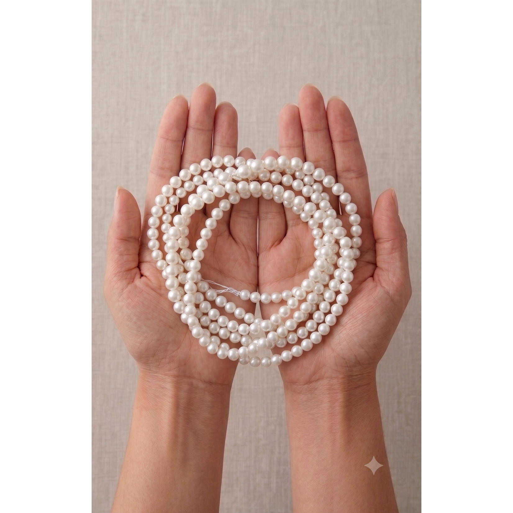 10mm Round Loose Imitation Pearl in string 1lb bag -  Smooth Beads with Holes for Vase Filler, Jewelry, Bridal Accessories & Event Decor