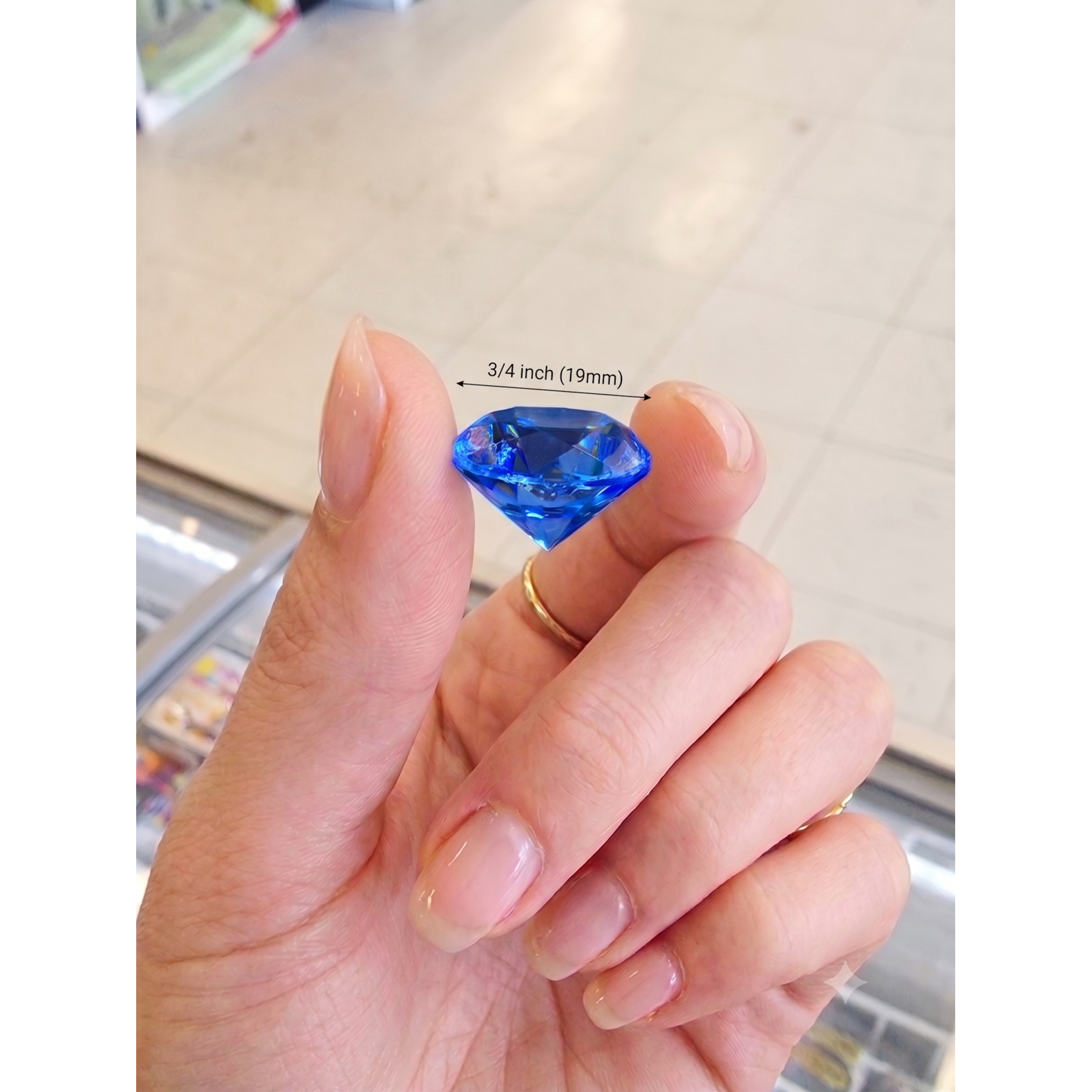 JM & Sons 3/4" (19mm) Acrylic Diamond Gem Table & Vase Fillers (1 lb Bag) Events and Wedding Decor