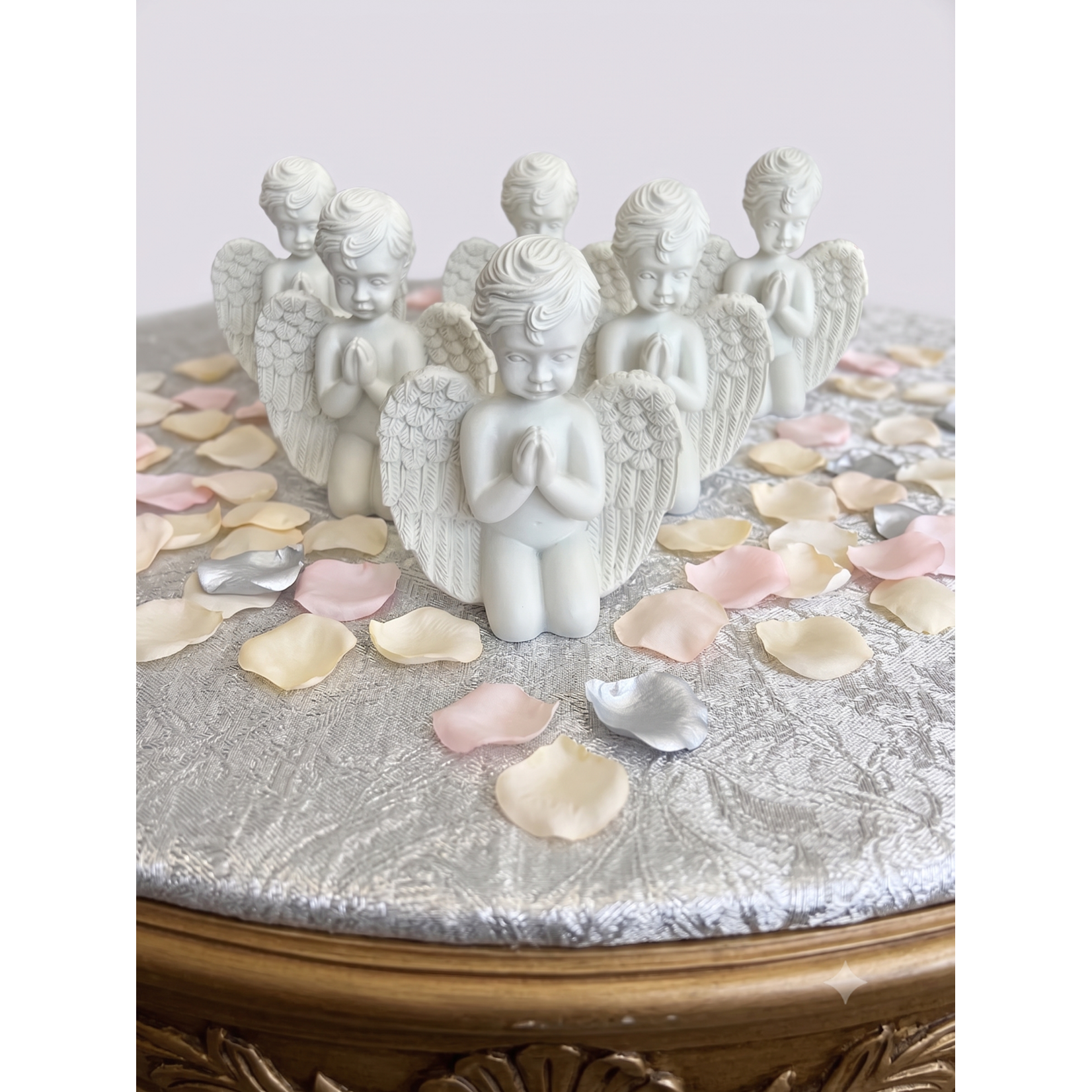 4-Inch Mini Kneeling Praying Cherub Angel Figurine- Baptism, First Communion & DIY Painting