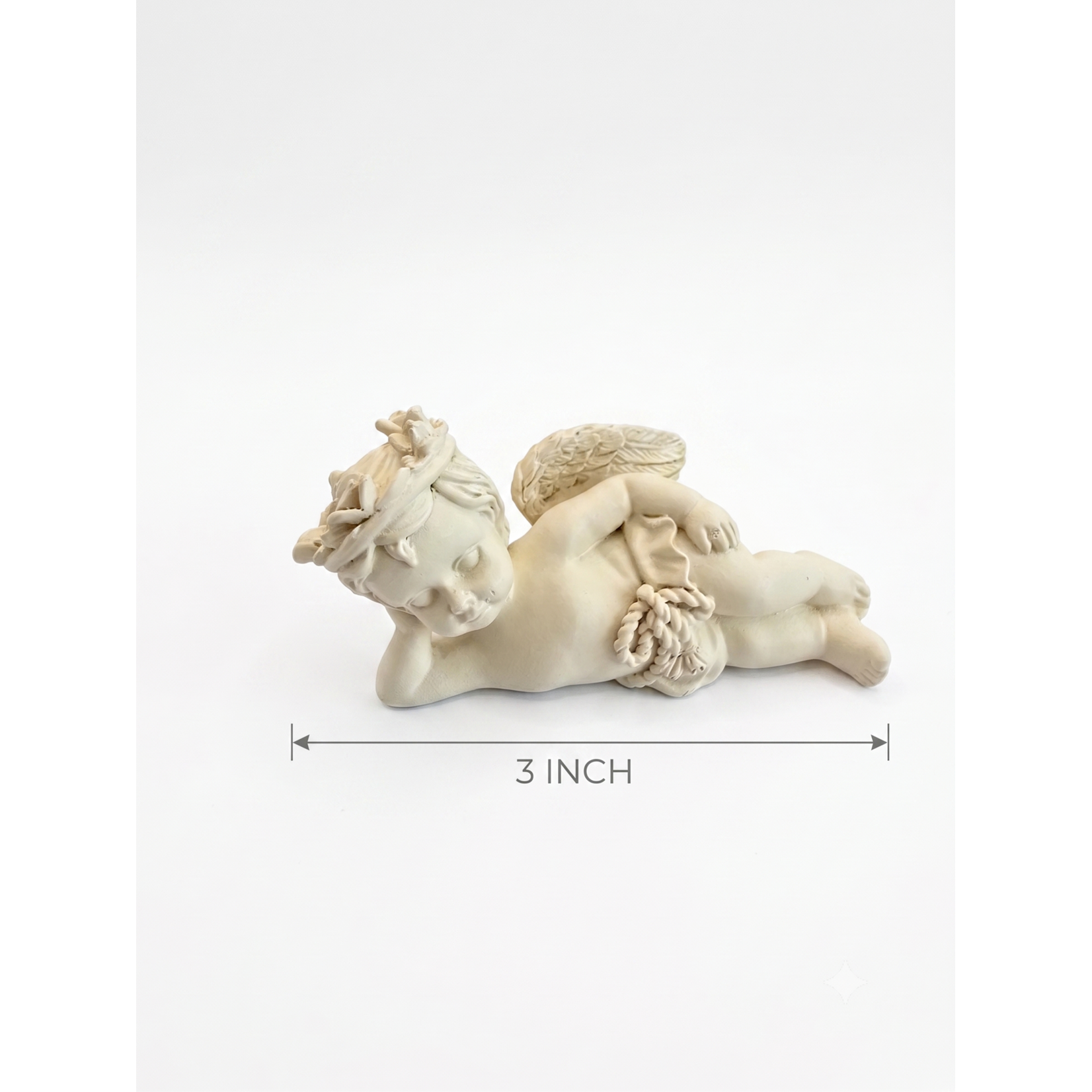 3" Ceramic Laying Angel Figurines – Pack of 12 | Decoration, Baptism & First Communion Favors