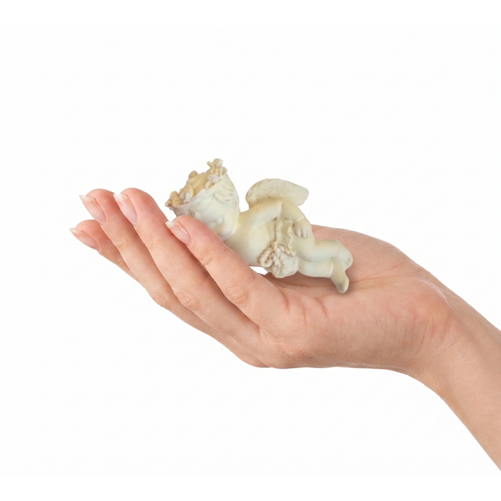 3" Ceramic Laying Angel Figurines – Pack of 12 | Decoration, Baptism & First Communion Favors