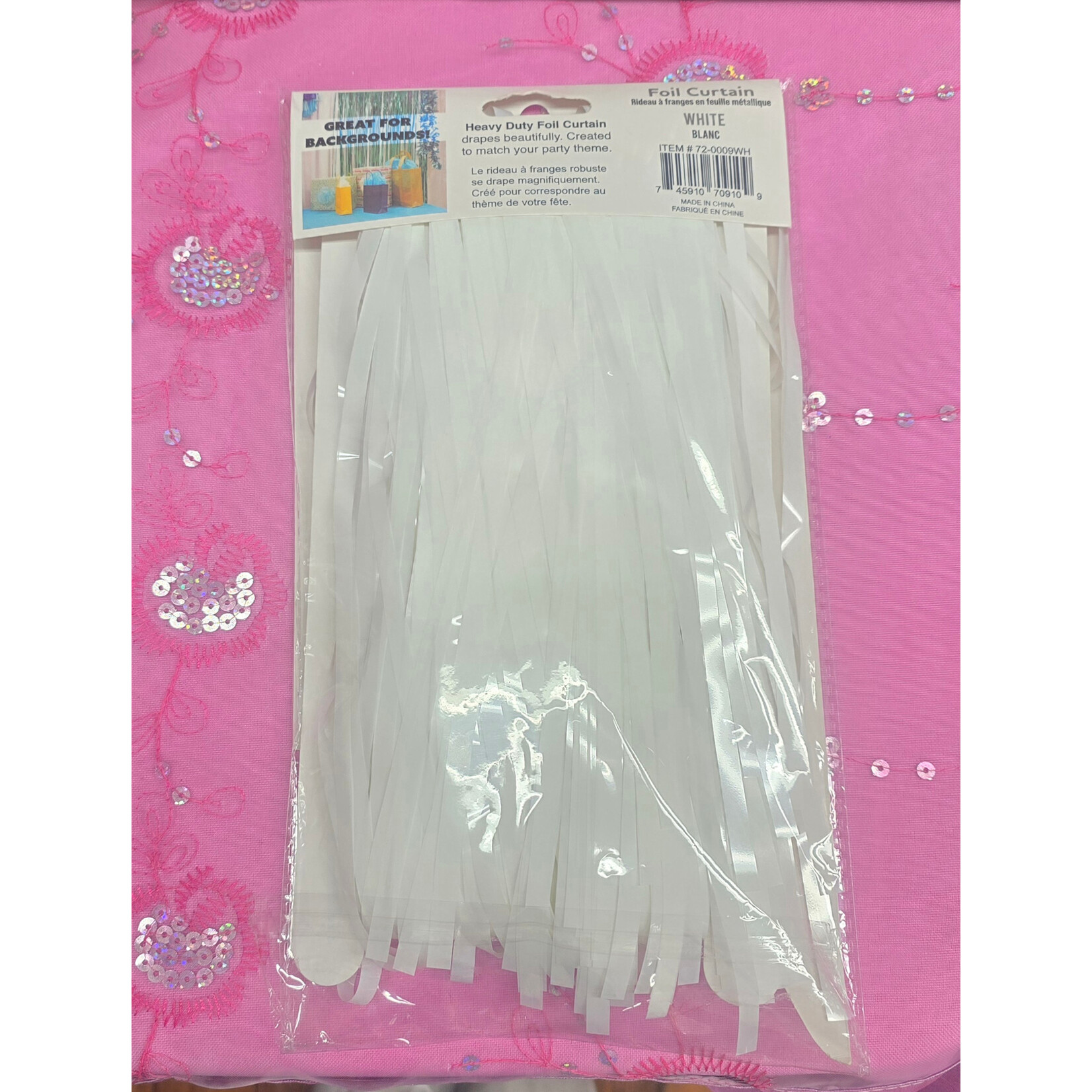 Portofino Sparkling Metallic Foil Curtain 3ftx8ft -