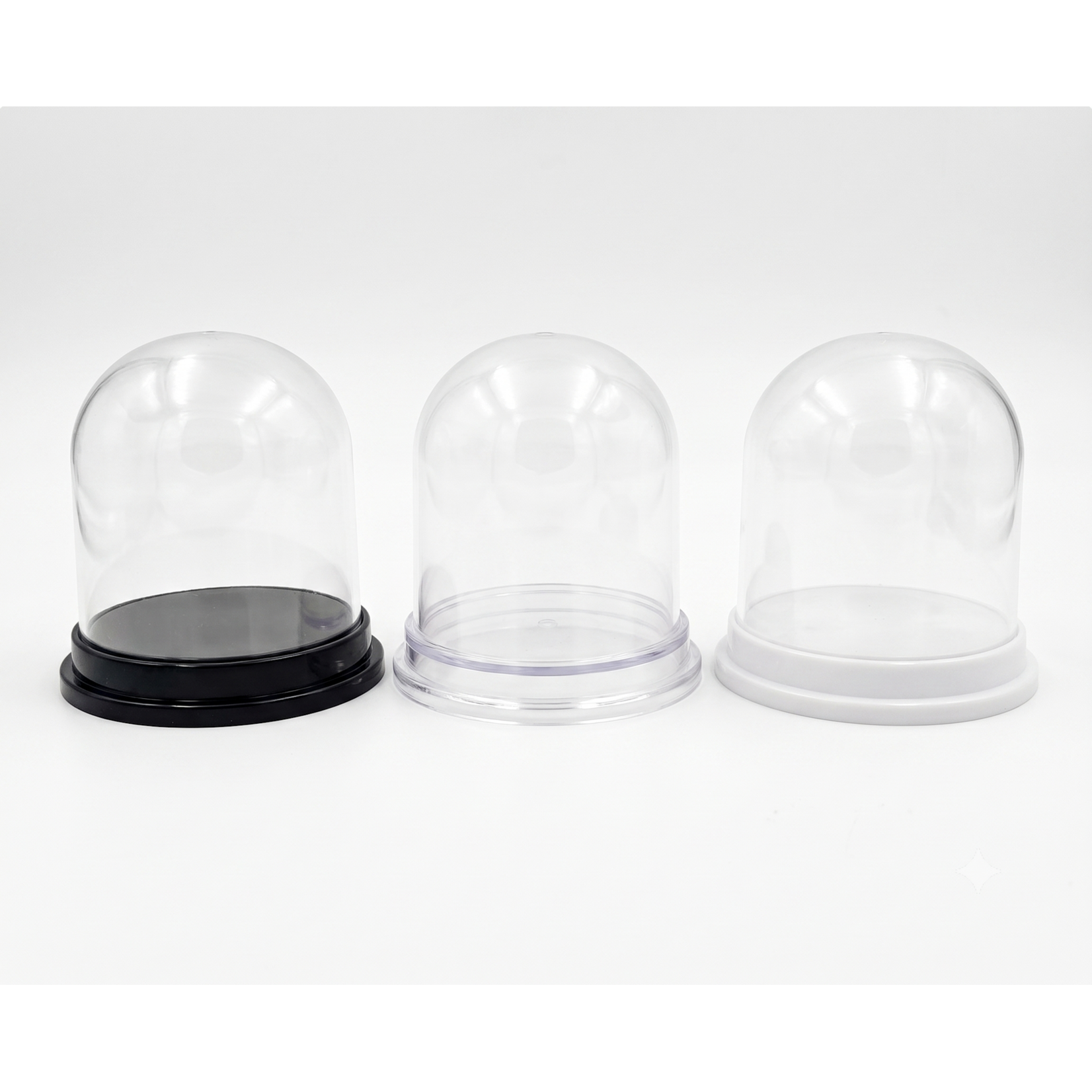 3" Clear Plastic  Dome with Base 12pc - Baby Shower Baptism Wedding Party Favor