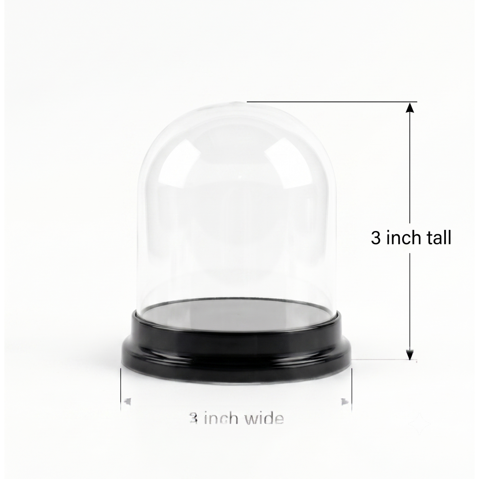 3" Clear Plastic  Dome with Base 12pc - Baby Shower Baptism Wedding Party Favor
