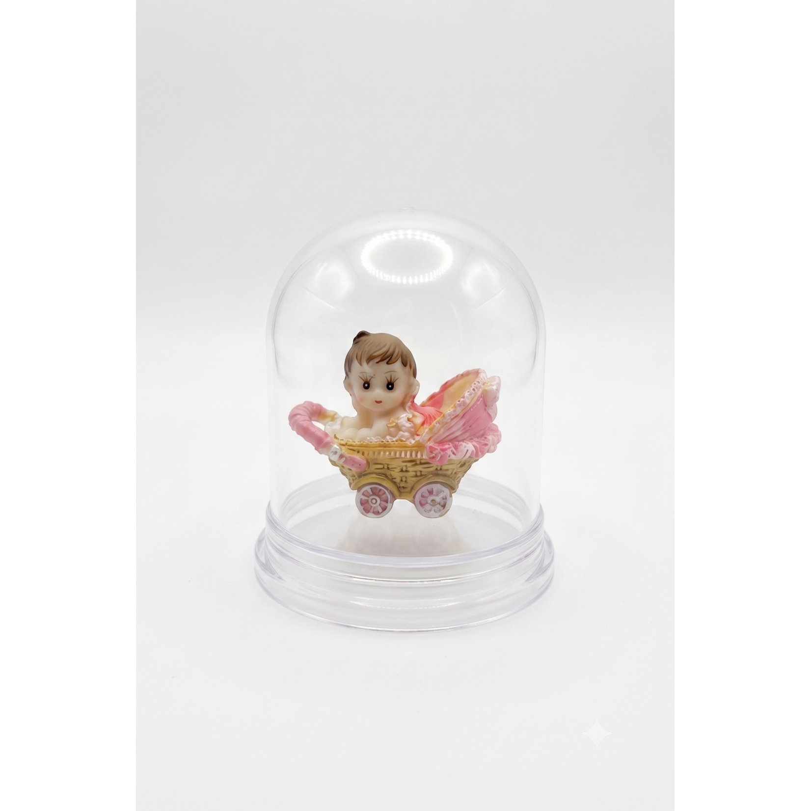 3" Clear Plastic  Dome with Base 12pc - Baby Shower Baptism Wedding Party Favor