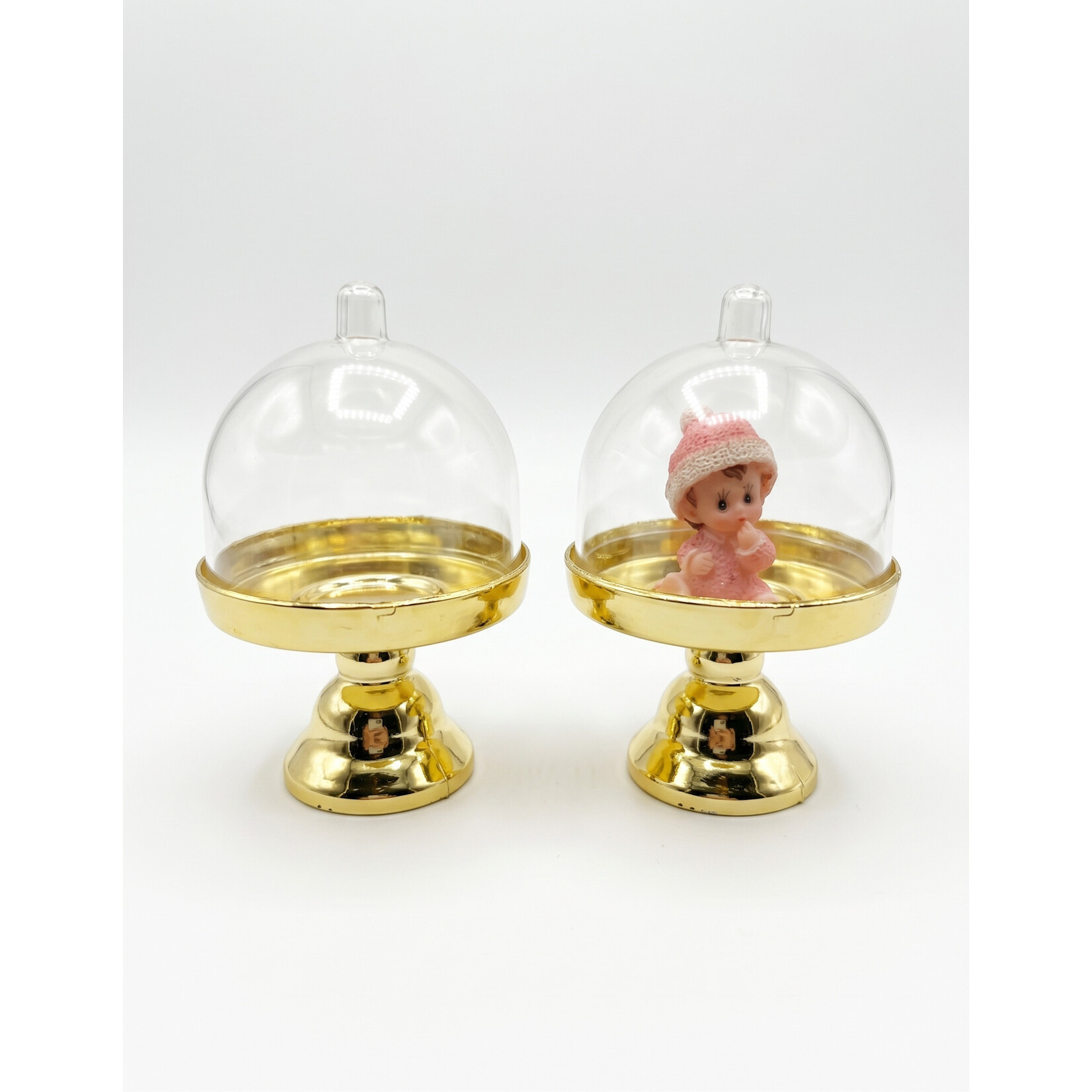 12-Pack Mini Pedestal Domes 4 Inch – Elegant Wedding & Baby Shower Favor Holders