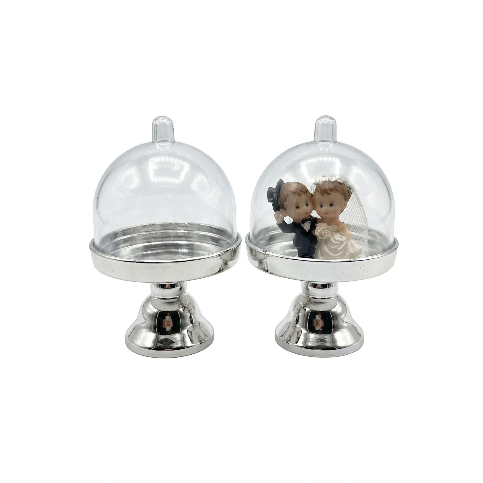 12-Pack Mini Pedestal Domes 4 Inch – Elegant Wedding & Baby Shower Favor Holders