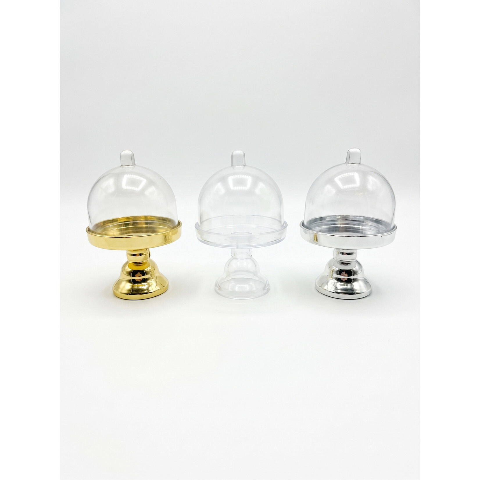 12-Pack Mini Pedestal Domes 4 Inch – Elegant Wedding & Baby Shower Favor Holders