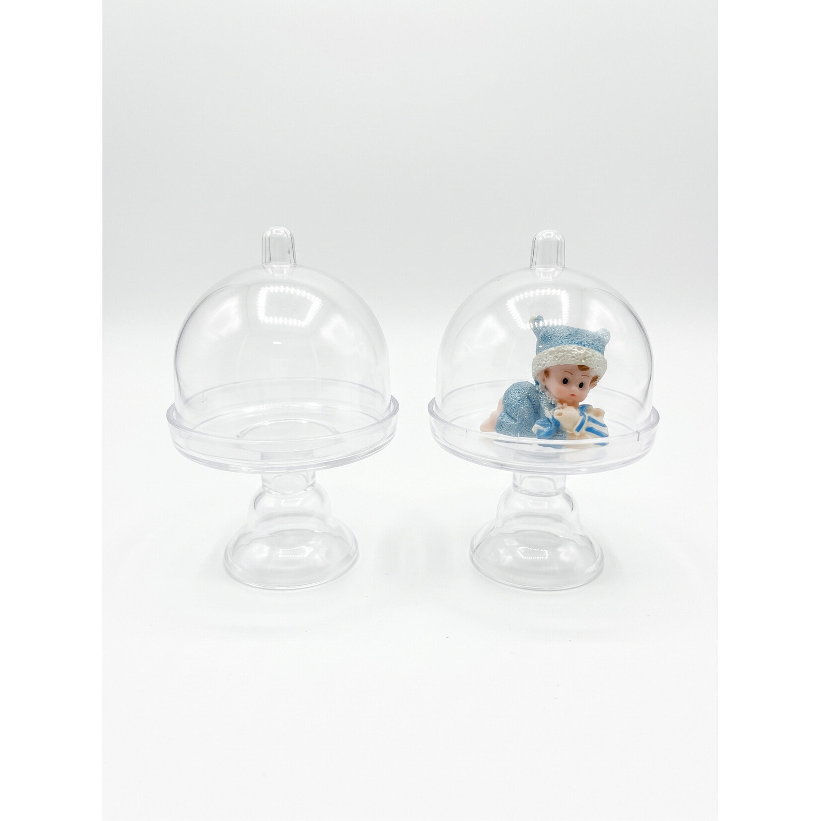 12-Pack Mini Pedestal Domes 4 Inch – Elegant Wedding & Baby Shower Favor Holders