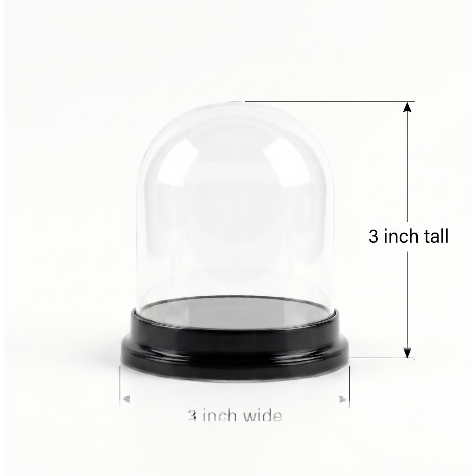 3" Clear Plastic Display Dome with Base – 12 pcs Party Favors & Table Decor