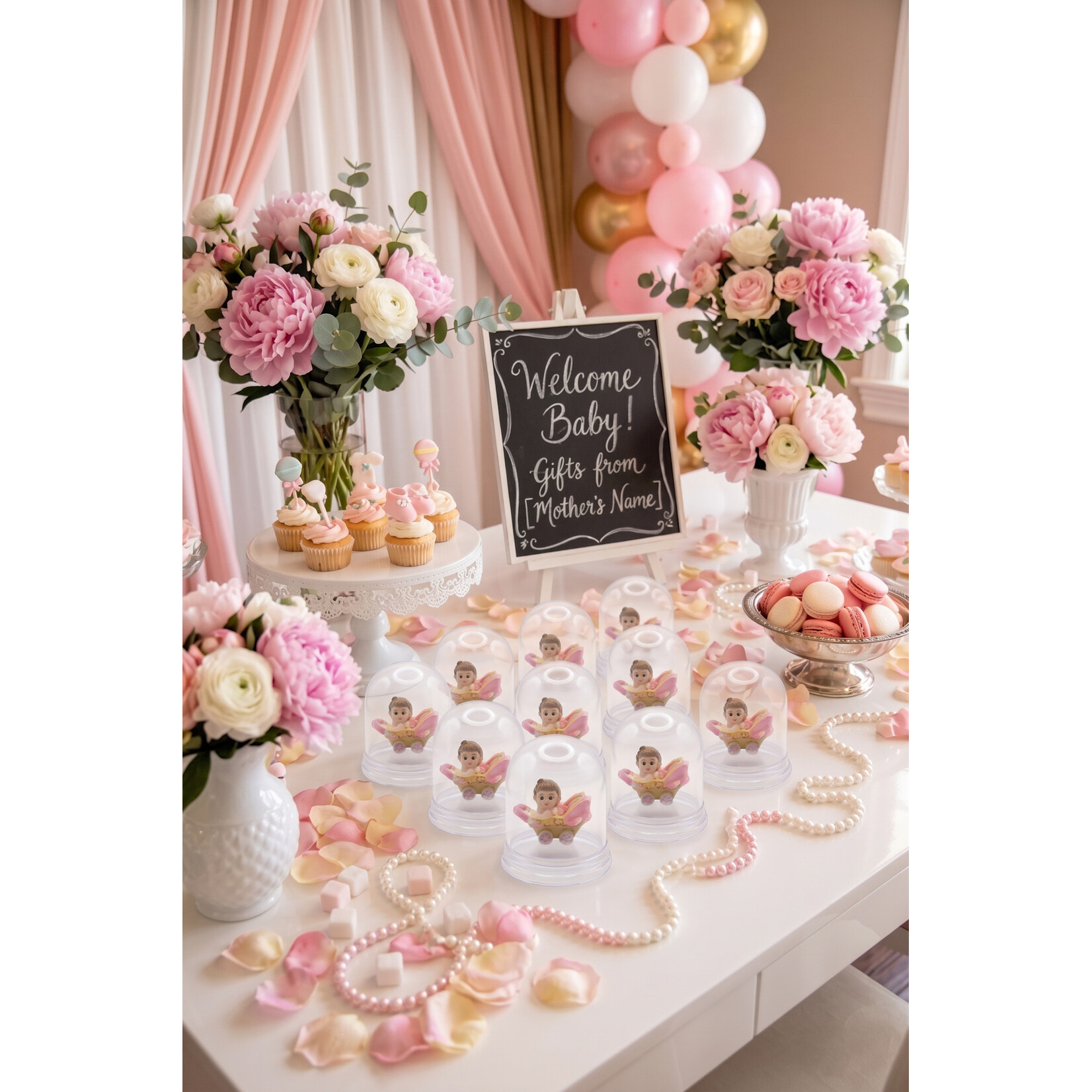 3" Clear Plastic Display Dome with Base – 12 pcs Party Favors & Table Decor