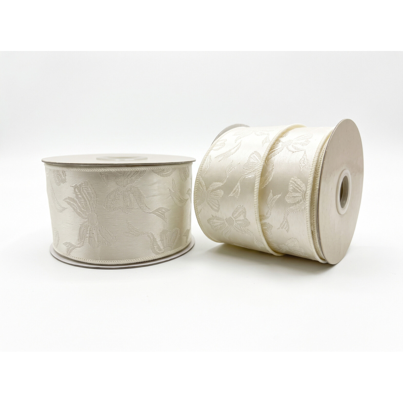 Premium Stamped Wired Satin Ribbon, 2"x10 Yards –Floral centerpieces, gift, pew bows, holiday decor, & event crafts