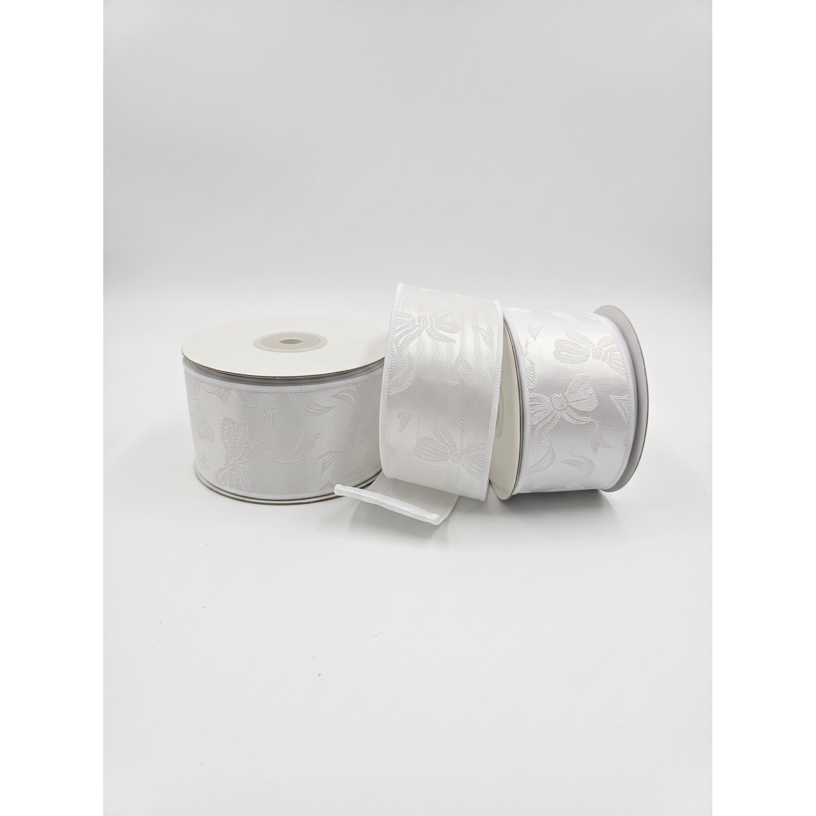 Premium Stamped Wired Satin Ribbon, 2"x10 Yards –Floral centerpieces, gift, pew bows, holiday decor, & event crafts
