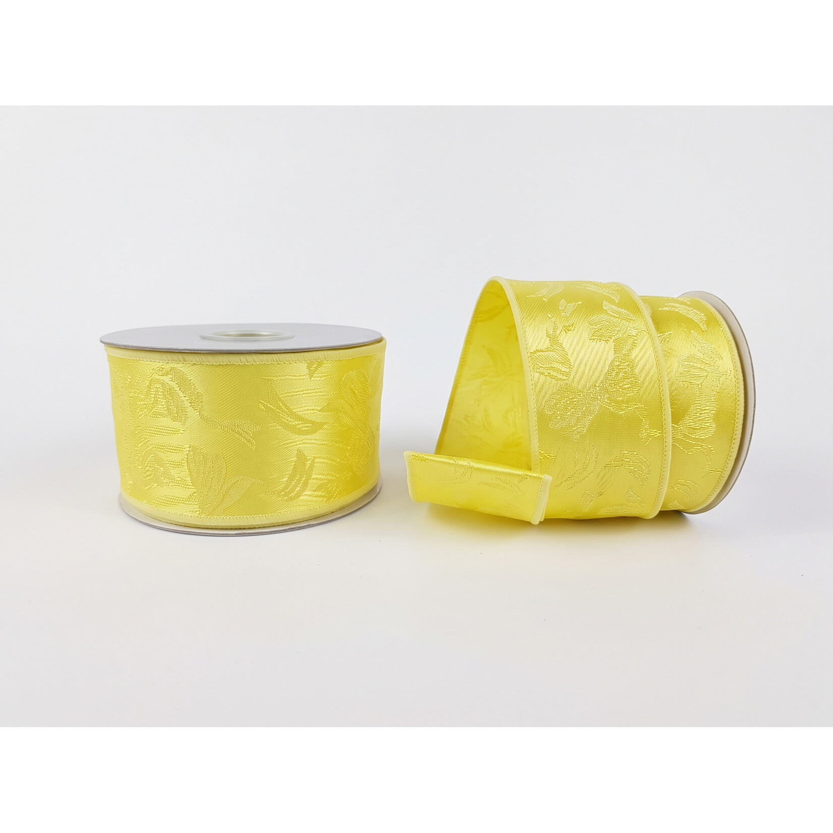 Premium Stamped Wired Satin Ribbon, 2"x10 Yards –Floral centerpieces, gift, pew bows, holiday decor, & event crafts
